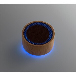 Portable 3W speaker with 2h battery life in bamboo and ABS - Egotier 97125