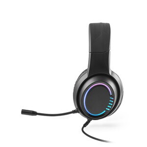 ABS headphones with 2m cable, microphone and RGB LED lights - Egotier 97135
