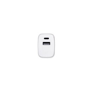 Power adapter with USB-A port 18W and USB-C 20W in recycled ABS (100% rABS) - Egotier 97186