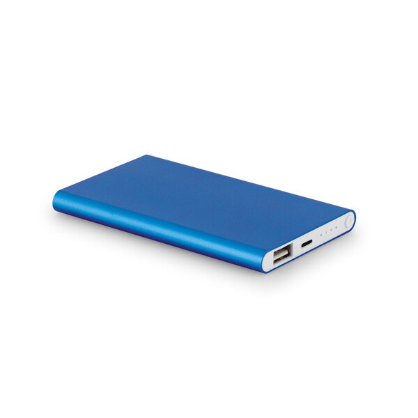 Power bank slim 4000 mAh in recycled aluminium (100% rAL) and recycled ABS (100% rABS) - Egotier 97344