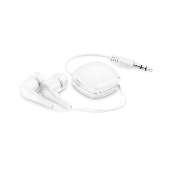 Retractable earphones with 075 m ABS cable - Egotier 97359