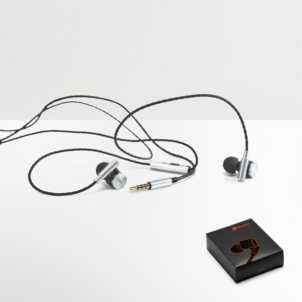 Ekston 97923 - Metal and ABS earphones with microphone
