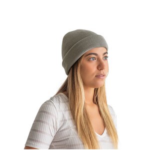 Recycled polyester (100% rPET) double-layered soft knit unisex beanie - Egotier 99038