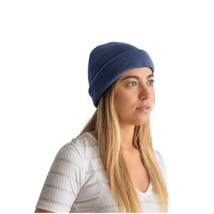 Recycled polyester (100% rPET) double-layered soft knit unisex beanie - Egotier 99038