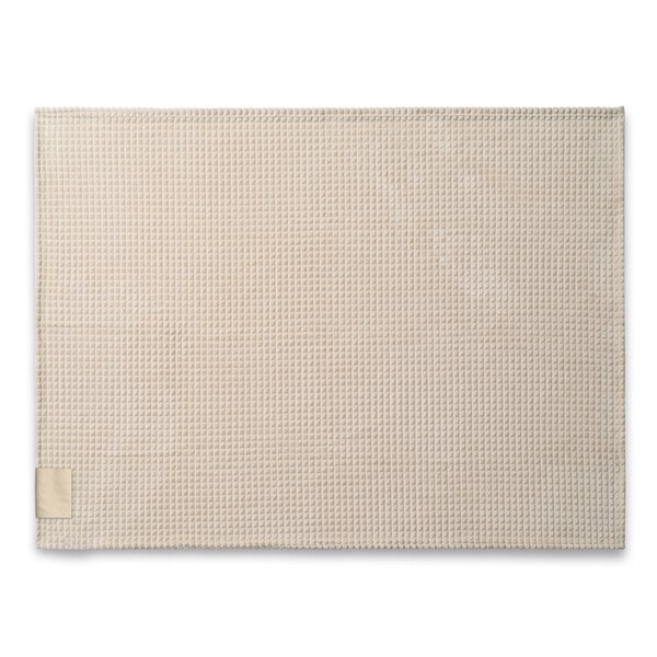 Blanket in recycled polyester (100% rPET) with a stitched detail for personalisation - Egotier 99096