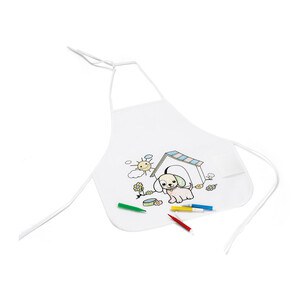 Children's apron for colouring in non-woven (80 g/m²) - Egotier 99834