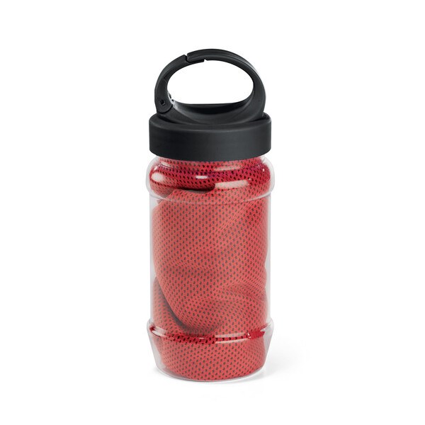 Set with a PP and PET bottle and a polyamide and polyester sports towel - Egotier 99967