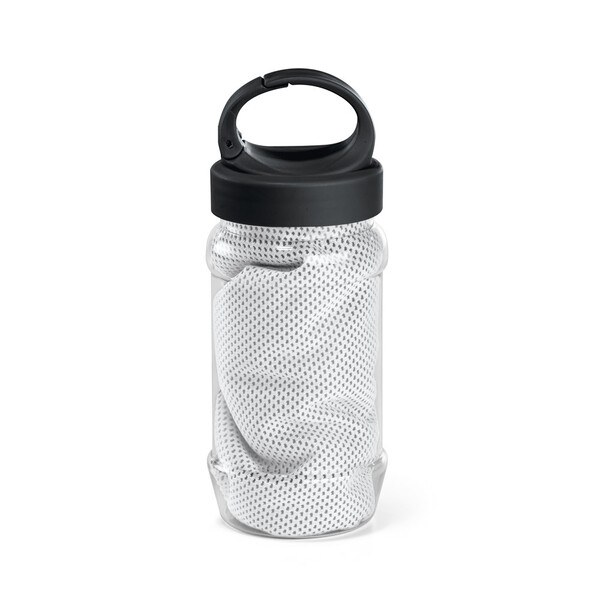 Set with a PP and PET bottle and a polyamide and polyester sports towel - Egotier 99967