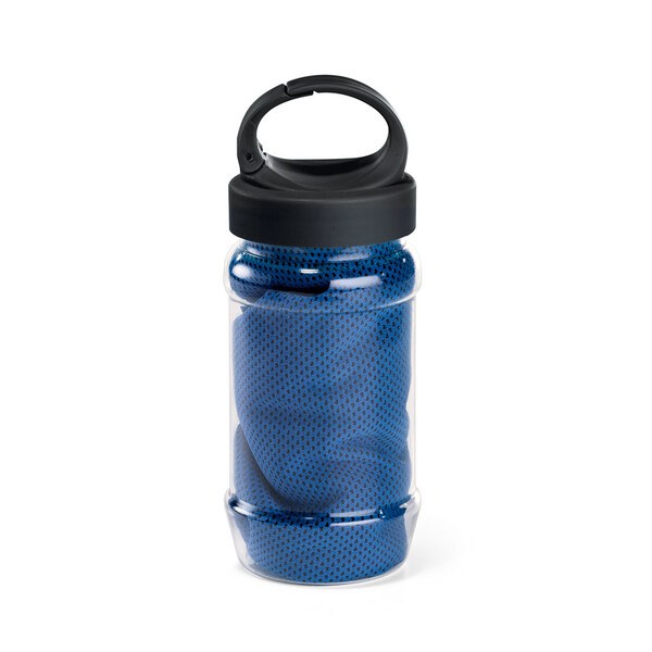 Set with a PP and PET bottle and a polyamide and polyester sports towel - Egotier 99967