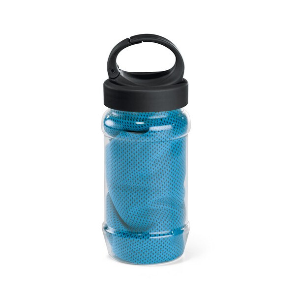 Set with a PP and PET bottle and a polyamide and polyester sports towel - Egotier 99967