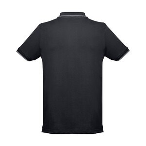Men's Polo Shirt with contrast colour trim and buttons - Egotier 30137