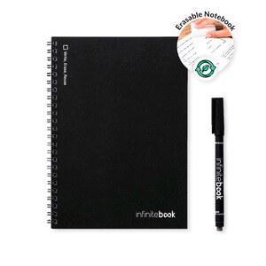A5 Infinitebook with flexible cover and 15 plain whiteboard pages - InfiniteBook 33200