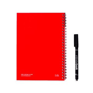 A5 Infinitebook with flexible cover and 15 plain whiteboard pages - InfiniteBook 33200