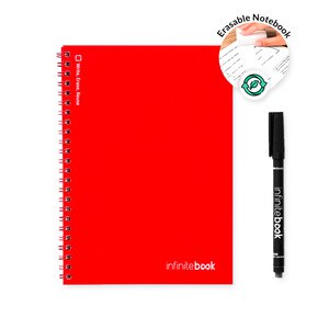 A5 Infinitebook with flexible cover and 15 plain whiteboard pages - InfiniteBook 33200