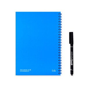 A5 Infinitebook with flexible cover and 15 plain whiteboard pages - InfiniteBook 33200