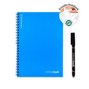 A5 Infinitebook with flexible cover and 15 plain whiteboard pages - InfiniteBook 33200