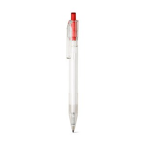 rPET ball pen pen with coloured button - Egotier 91794