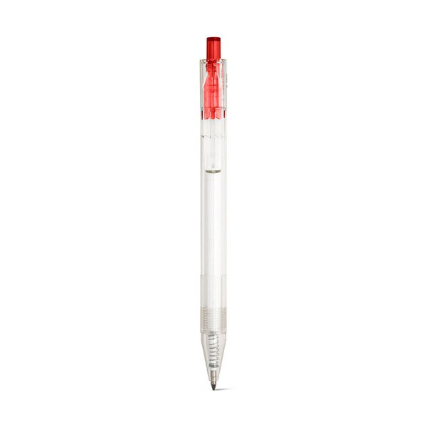 rPET ball pen pen with coloured button - Egotier 91794