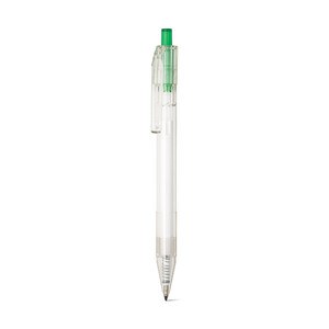 rPET ball pen pen with coloured button - Egotier 91794