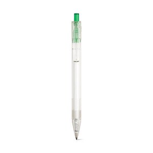 rPET ball pen pen with coloured button - Egotier 91794