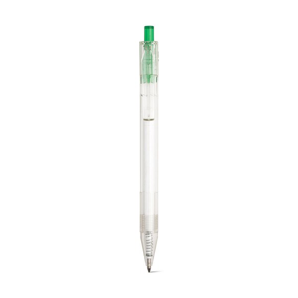 rPET ball pen pen with coloured button - Egotier 91794
