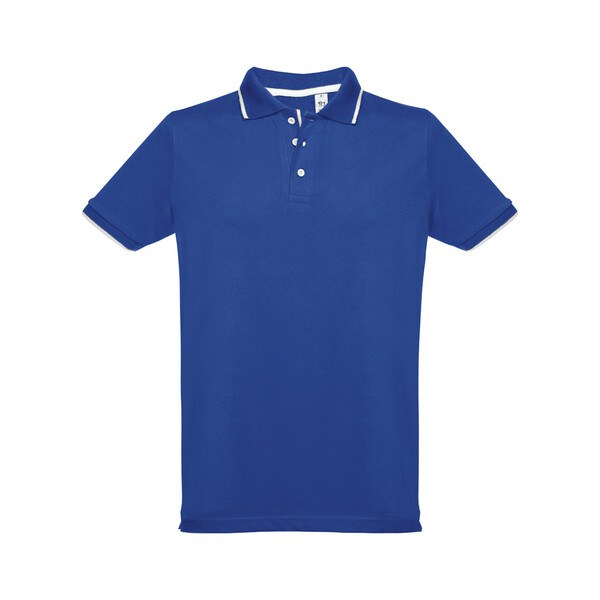 TH Clothes 30137 - Mens Polo Shirt with contrast colour trim and buttons