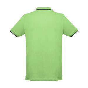 TH Clothes 30137 - Men's Polo Shirt with contrast colour trim and buttons