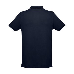 TH Clothes 30137 - Men's Polo Shirt with contrast colour trim and buttons