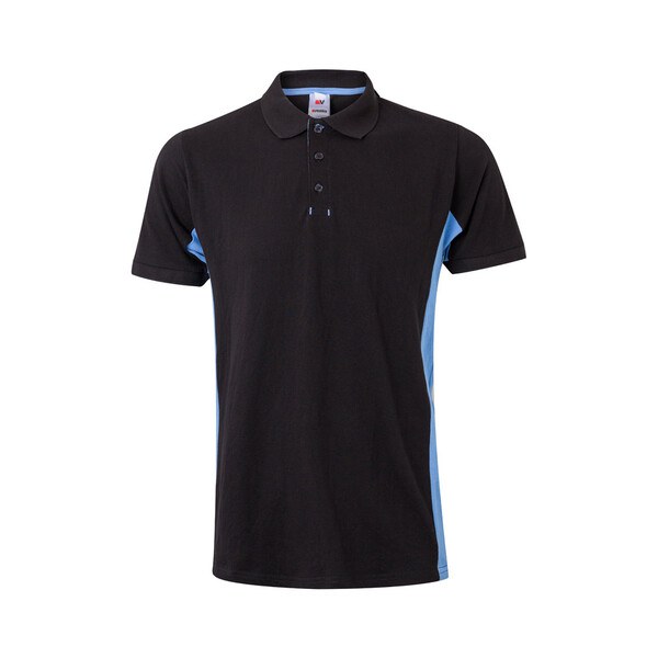 Velilla 36039 - Two-tone piqué polo shirt (180g/m²), short sleeve, in cotton (60%) and polyester (40%)