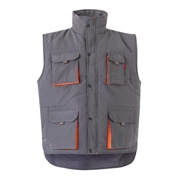 Velilla 36082 - Padded vest, two-tone, multi-pocket (120g/m²), in polyester (100%)
