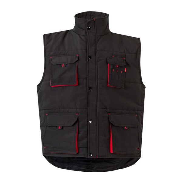 Velilla 36082 - Padded vest, two-tone, multi-pocket (120g/m²), in polyester (100%)