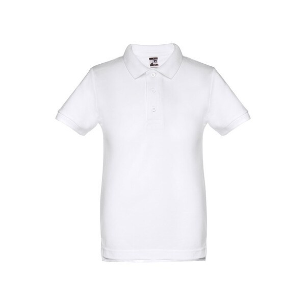 TH Clothes 11184 - Kids short-sleeved 100% cotton piqué polo shirt unisex). White