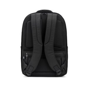 Anti-theft backpack, in twill with water-repellent coating and high-density 600D recycled polyester, for 17'3" laptop - Egotier 92393
