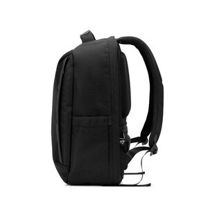 Anti-theft backpack, in twill with water-repellent coating and high-density 600D recycled polyester, for 17'3" laptop - Egotier 92393