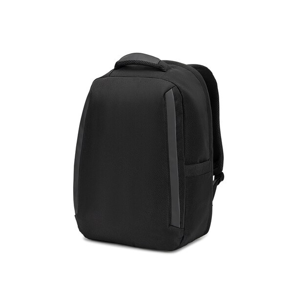 Anti-theft backpack, in twill with water-repellent coating and high-density 600D recycled polyester, for 17'3" laptop - Egotier 92393