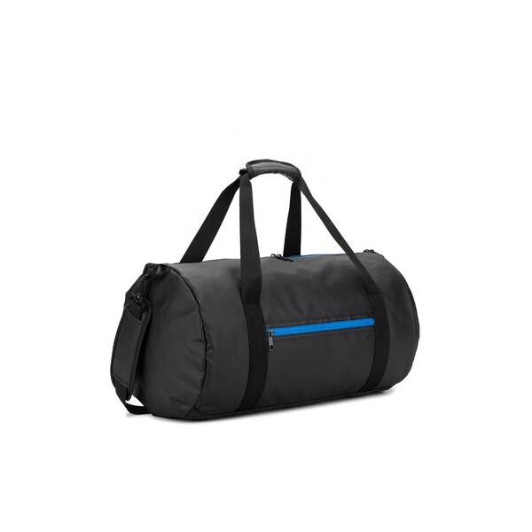 Cylindrical sports bag in high-density 600D recycled polyester with side compartment for shoes - Egotier 92573