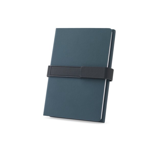 A5 notepad in PU (50% recycled) with two blocks: lined pages and plain pages - Egotier 93654