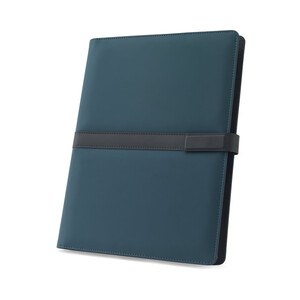 A4 folder in PU (50% recycled) with magnetic closure and notepad with lined pages - Egotier 93656