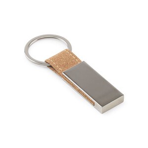 Set consisting of a card holder and a key holder, both in metal and cork - Egotier 95099