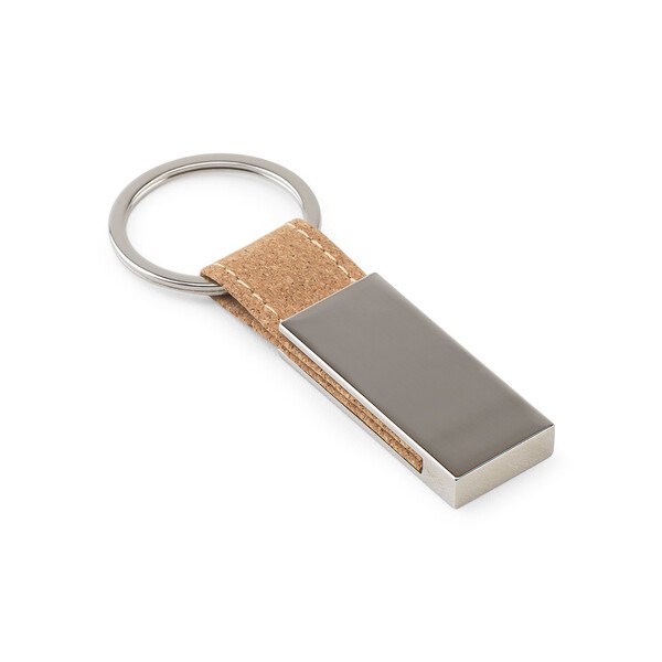 Set consisting of a card holder and a key holder, both in metal and cork - Egotier 95099
