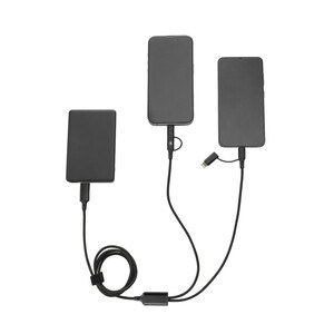 Superfast 6-in-1 USB cable made of aluminium and recycled PET - Egotier 97146