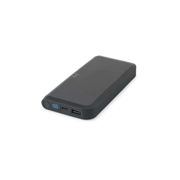 10.000 mAh power bank in recycled ABS (100% rABS) with 15W superfast wireless charger - Egotier 97214