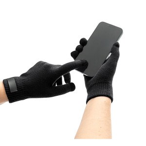 Gloves made from recycled polyester (100% rPET), with touch tips - Egotier 99165
