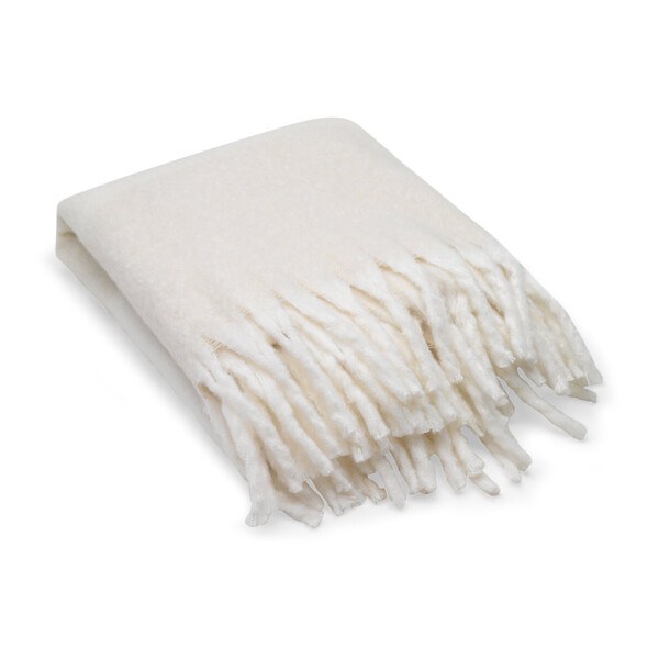 Blanket in recycled polyester (100% rPET) (300 g/m²), with a mohair feel - Egotier 99166
