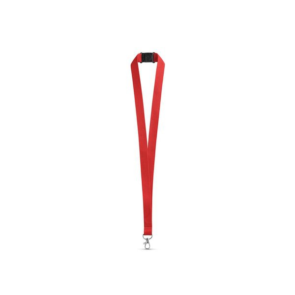 Polyester lanyard with safety clasp - Egotier 95125