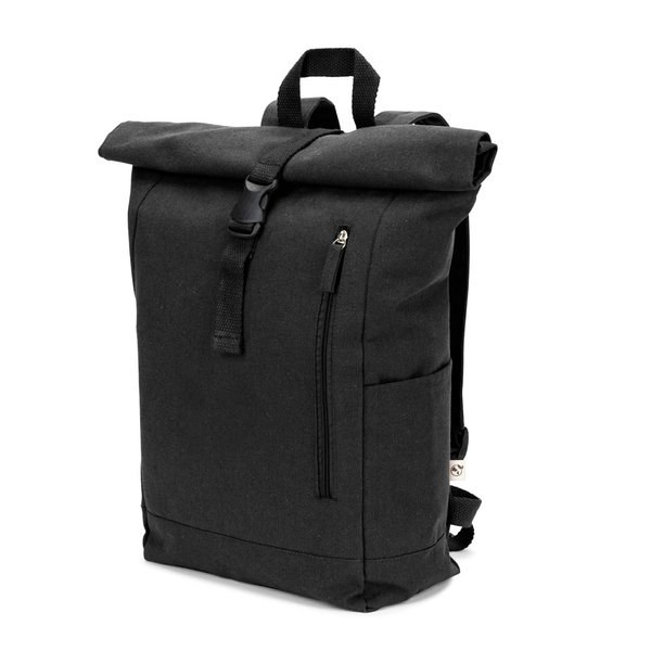 Roll top backpack in recycled cotton and recycled polyester (380 g/m²) - Egotier 92533