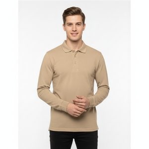 TH Clothes 30143 - Men's long sleeve polo shirt