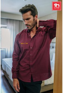 TH Clothes 30153 - Men's long-sleeved oxford shirt