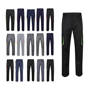 Velilla 36004 - Two-tone multi-pocket twill trousers (200g/m²), in cotton (35%) and polyester (65%)