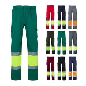Velilla 36054 - Two-tone multi-pocket twill trousers (210g/m²), in cotton (20%) and polyester (80%)
